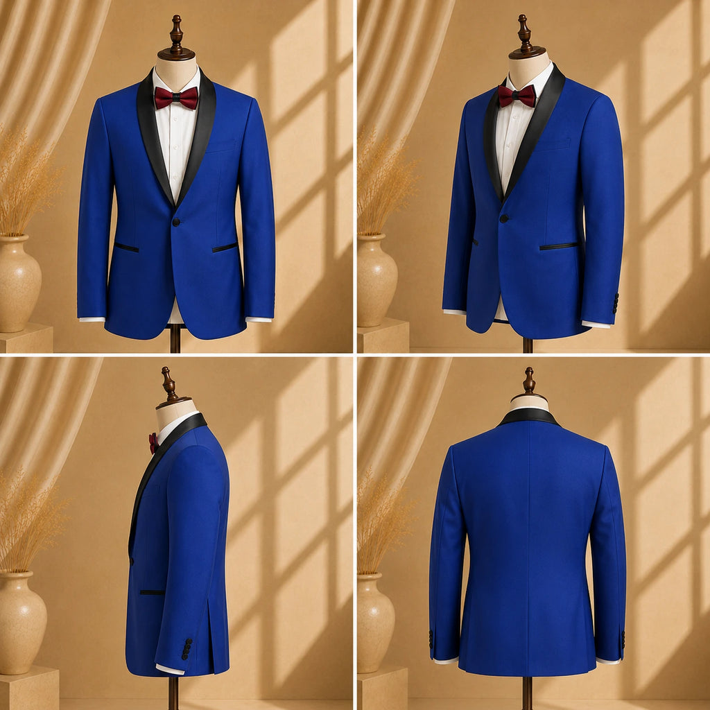 YATHOCHIT Premium Royal Blue Tuxedo Blazer for Men