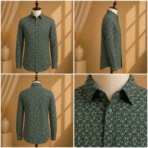 Premium Men's Cotton Printed Shirt | Luxury Cotton Shirt for Casual, Wedding & Party Wear