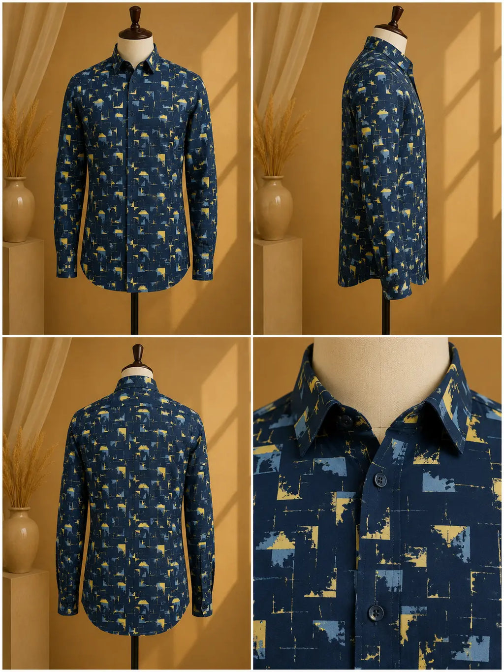 Premium Men's Cotton Printed Shirt | Luxury Cotton Shirt for Casual, Wedding & Party Wear