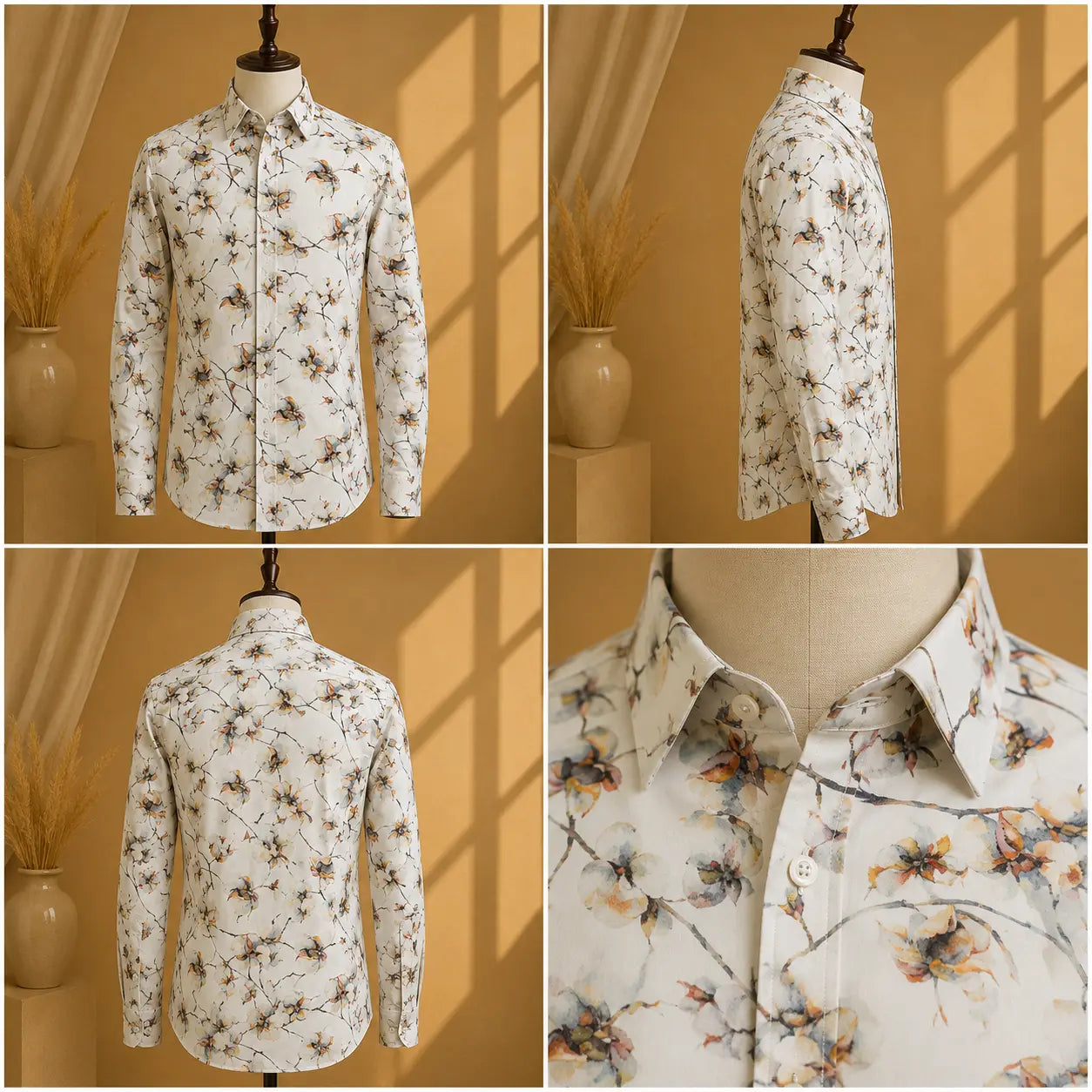 Premium Men's Cotton Printed Shirt | Luxury Cotton Shirt for Casual, Wedding & Party Wear