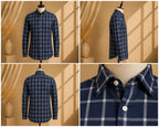 Premium Men's Cotton Shirt Blue Checks | Luxury Cotton Shirt for Casual, Wedding & Party Wear