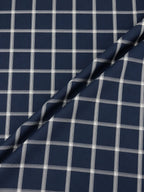 Premium Men's Cotton Shirt Blue Checks | Luxury Cotton Shirt for Casual, Wedding & Party Wear