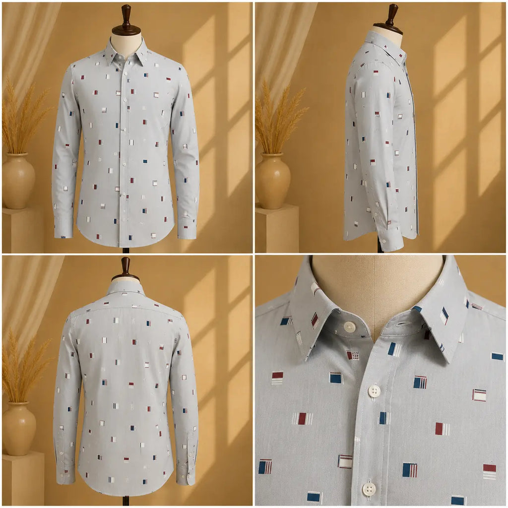 Premium Men's Cotton Printed Shirt | Luxury Cotton Shirt for Casual, Wedding & Party Wear