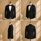 YATHOCHIT Premium Black Tuxedo Blazer for Men