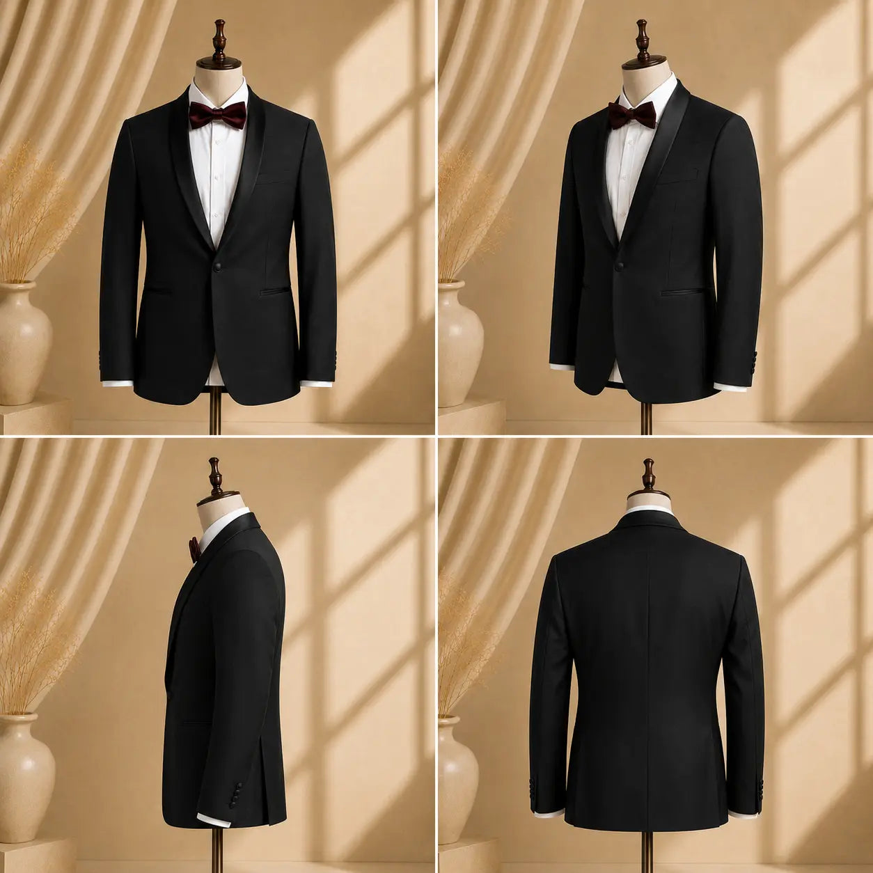 YATHOCHIT Premium Black Tuxedo Blazer for Men