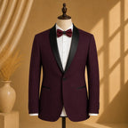 YATHOCHIT Premium Wine Tuxedo Blazer for Men